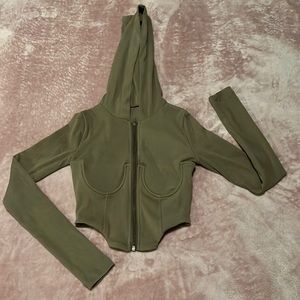 Brown Cropped Hoodie